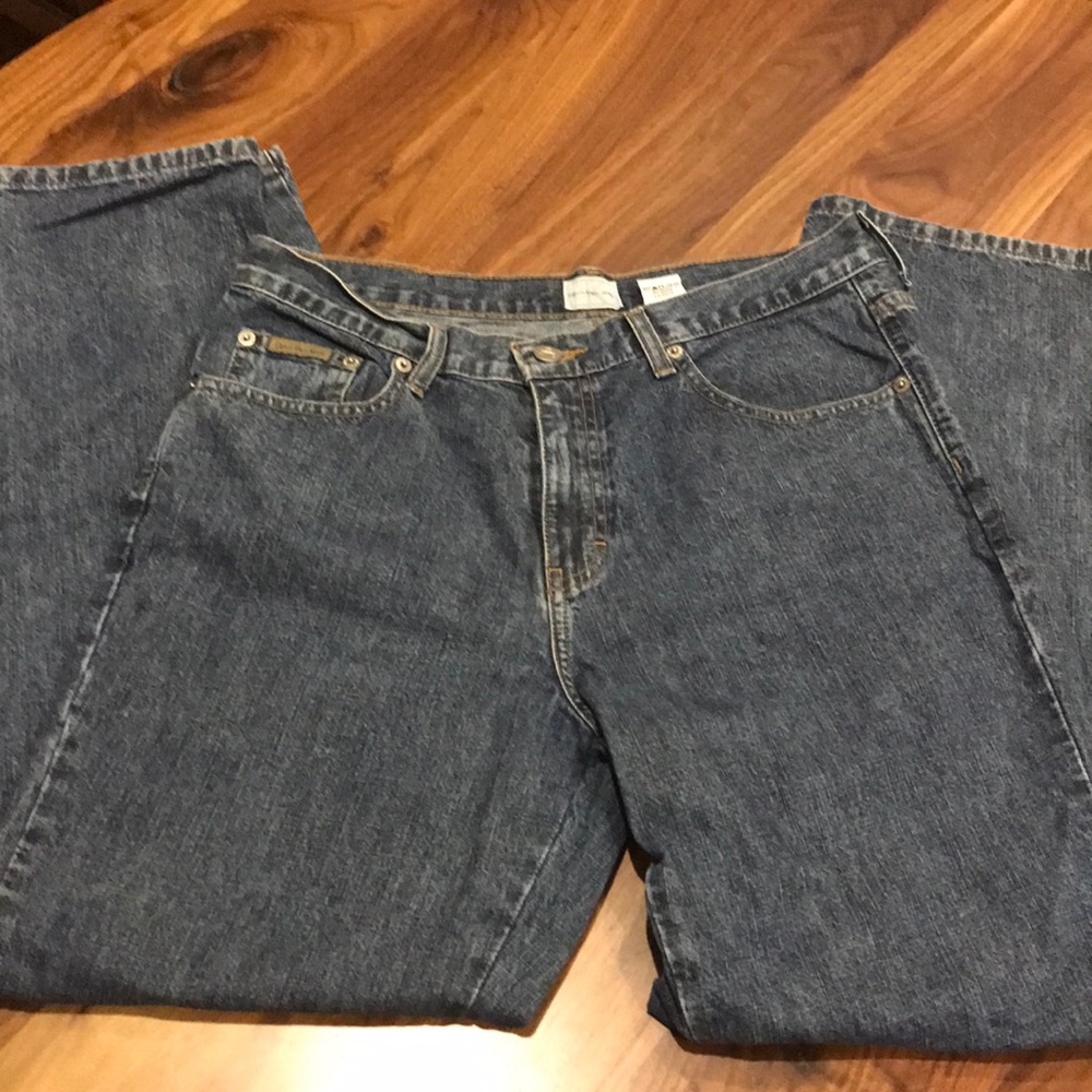 Calvin Klein Straight Leg Mid Wash Jeans Size 10